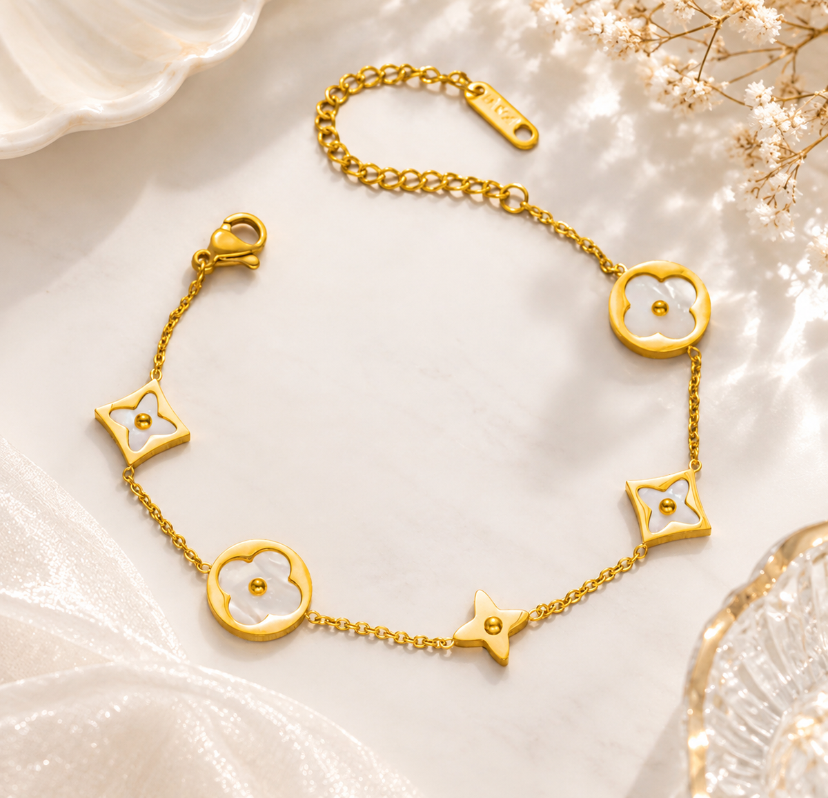 gold marbled bracelet