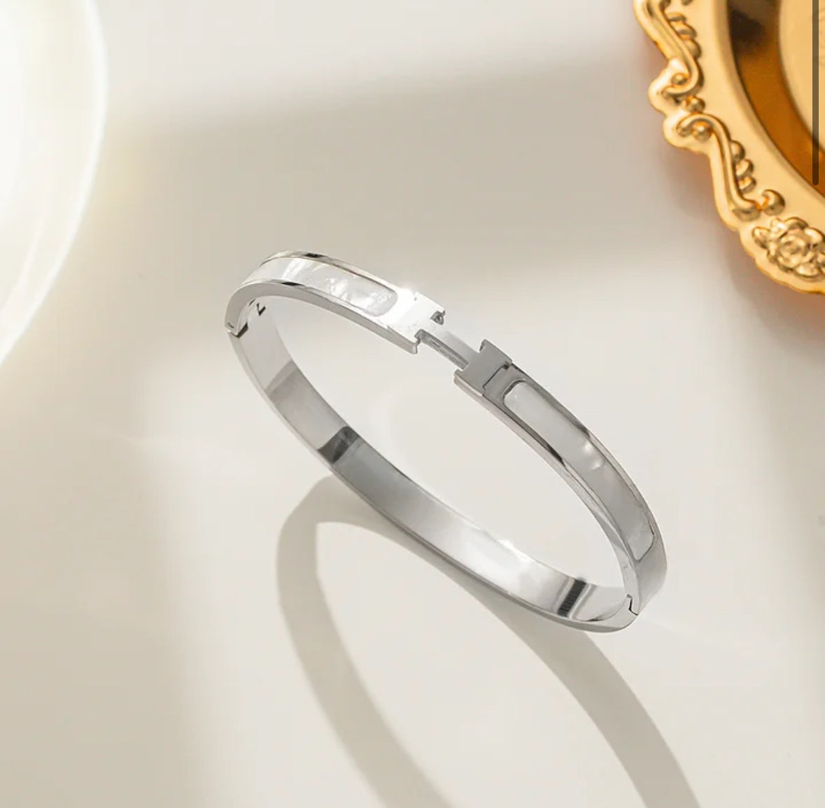 silver bangle bracelet