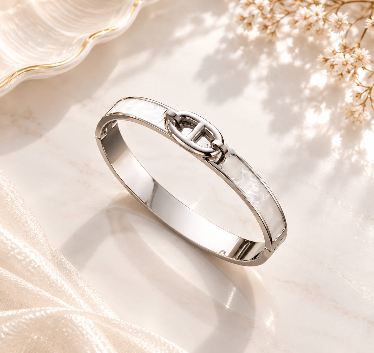 silver bangle bracelet