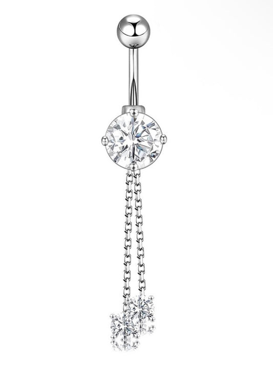 silver belly piercing
