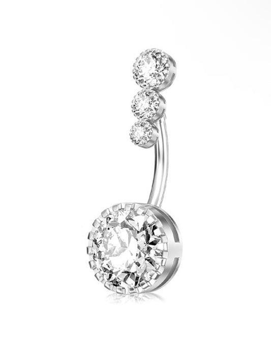 silver belly piercing