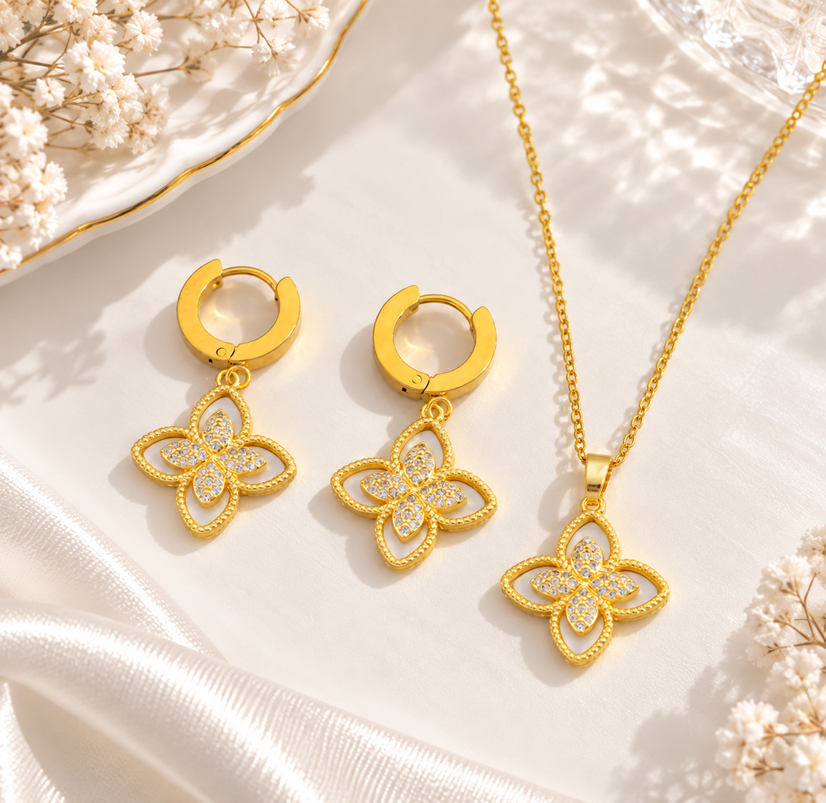 necklace and earrings set