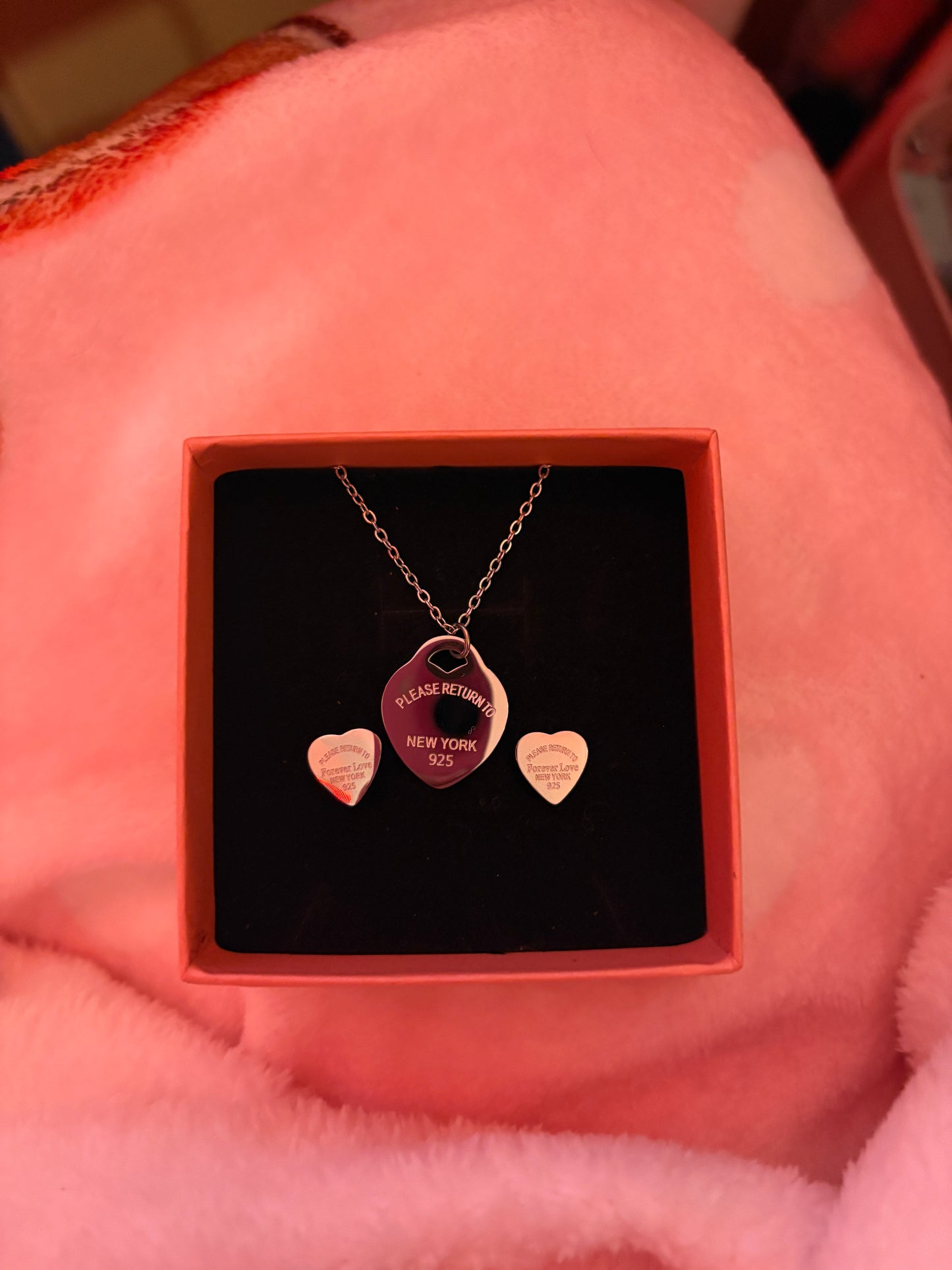 gold or silver necklace and earrings