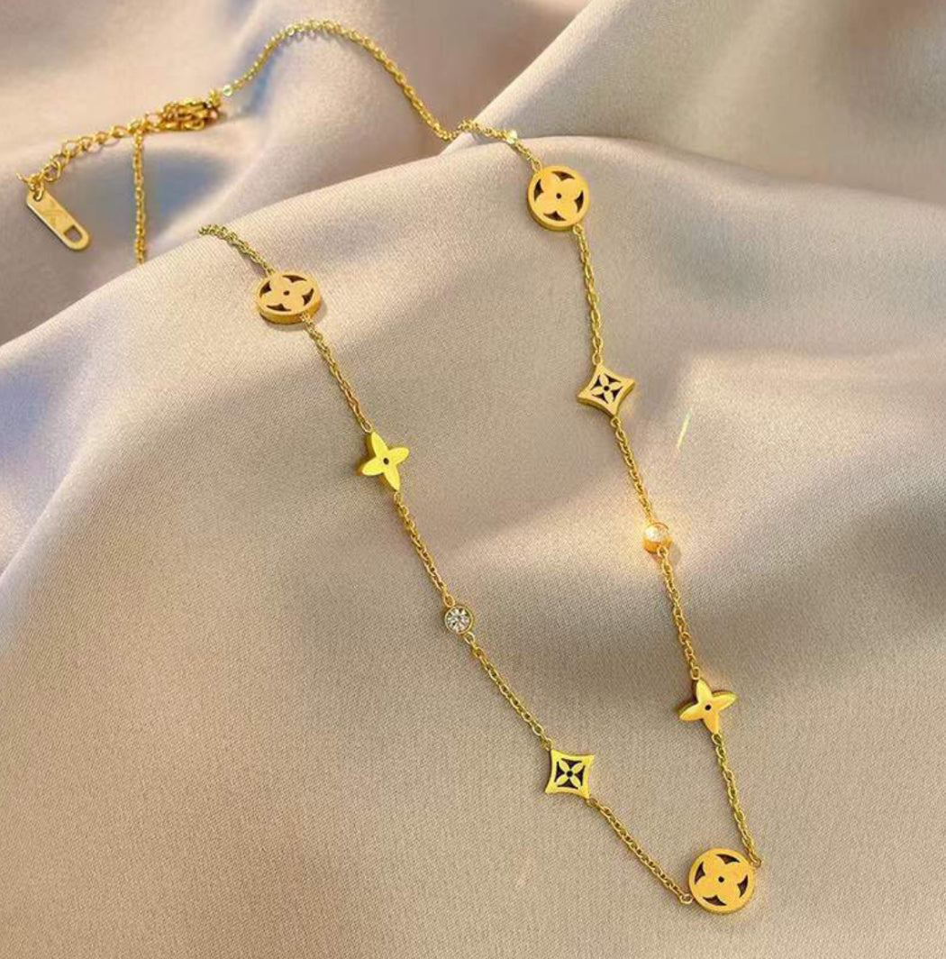 Titanium Steel 18K Gold Plated Necklaces