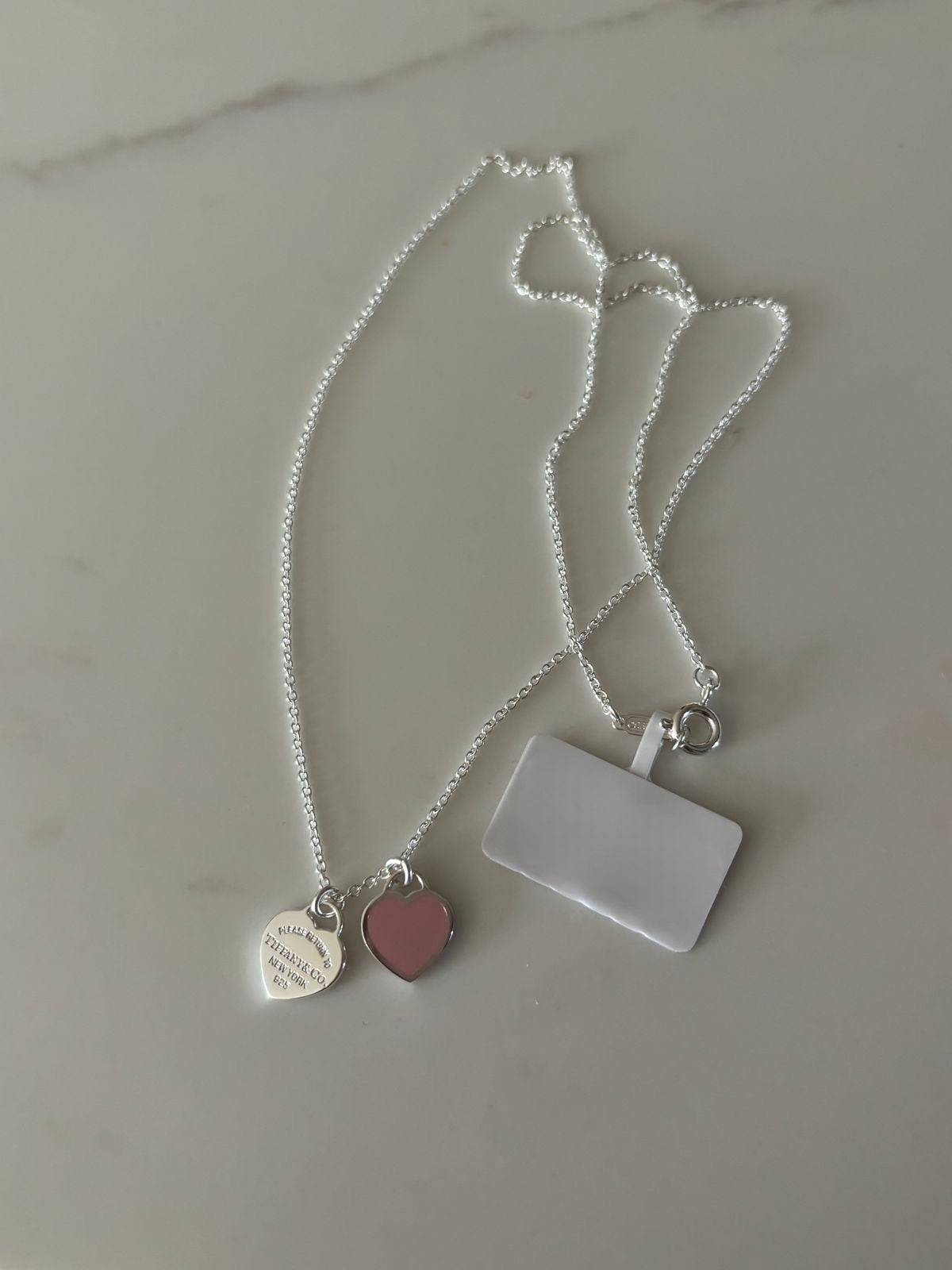 Silver TifCo dupe necklace